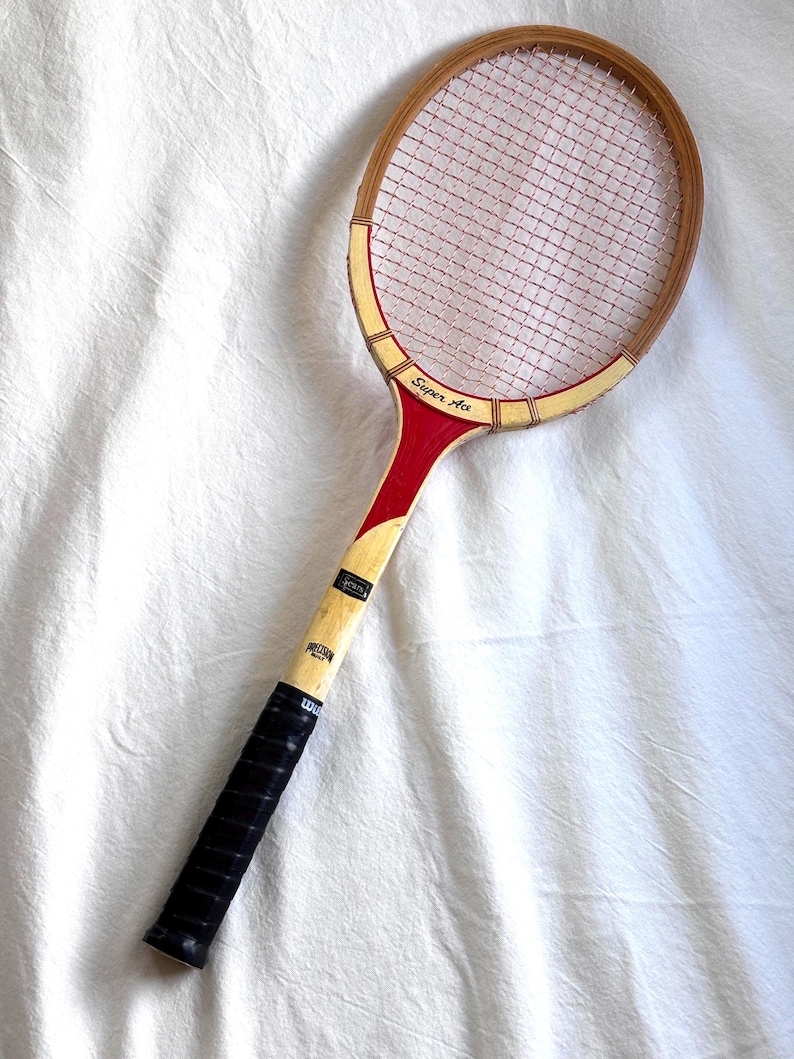 Vintage Tennis & Racquetball Racquet Collection – Wilson, Jack Kramer, Spalding, Dunlop, Prince Tennis Rackets – Retro Sports Decor Sears Super Ace