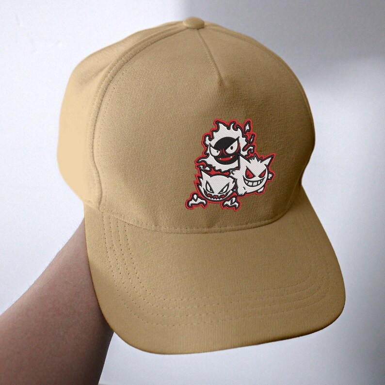 Gengar Embroidered Baseball Cap Ghost Trio Design Vintage Dad Hat ...