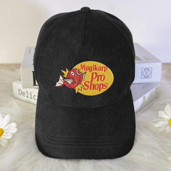 Magikarp Embroidered Cap Magikarp Pro Shops Baseball Hat Anime Embroidered Trucker Cap Classic Dad Cap Cute Magikarp Baseball Cap Gifts