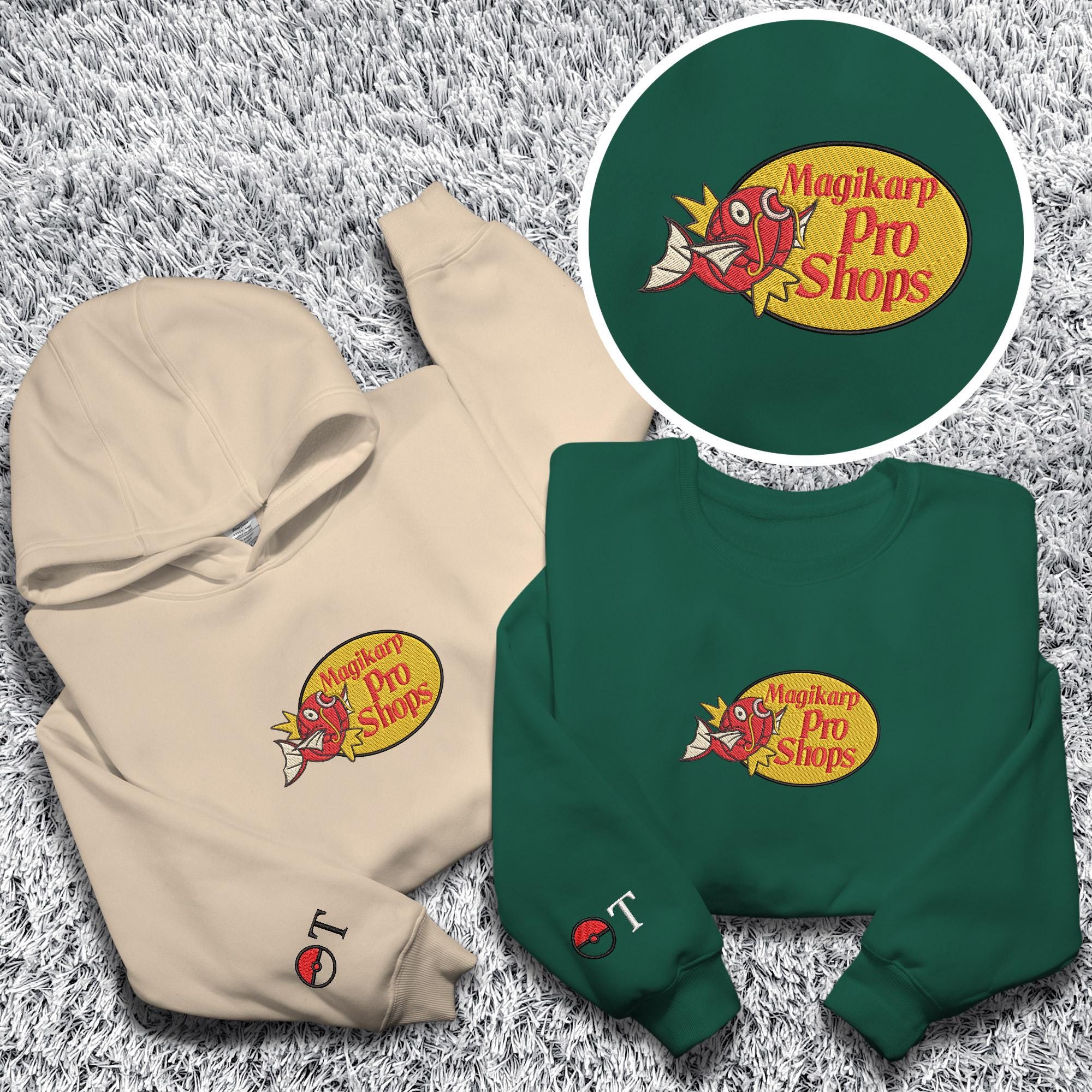 Personalized Magikarp Embroidered Sweatshirt Custom Magikarp Hoodie Crewneck Sweatshirt Custom Name Shirt Magikarp Shirt Gifts