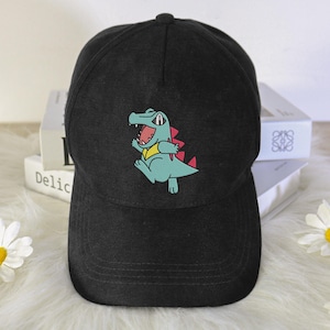 Totodile Baseball Cap Cute Totodile Embroidered Dad Hat Vintage Baseball Embroidered Cap Totodile Hat Gifts