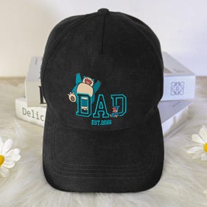 Vader Snorlax geborduurde baseballcap schattige familie Munchlax Evolution vader hoed vintage verstelbare pet Snorlax cadeau voor vaders