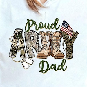 Army Dad Png– Military Dad Gift, Camo Army Boots American Flag Png, Veteran Dad Graphic Tee Design, Proud Army Father Apparel, Father’s Day