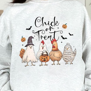 Chick Or Treat Png, Spooky Chicken Halloween Png, Halloween Png, Funny Halloween Chicken Png, Spooky Goose Png, Kids Halloween Png