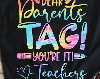 ¡Genial! Queridos padres, ¡Etiqueta! ¡Eres tú! PNG, Último día de clases 2025, Archivo digital, Profesor PNG, Divertido último día de clases, Sarcasmo retro vintage para profesores