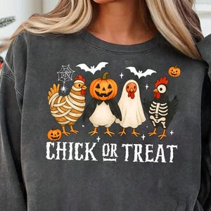 Chick Or Treat Png, Spooky Chicken Halloween Png, Halloween Png, Funny Halloween Chicken Png, Spooky Goose Png, Kids Halloween Png
