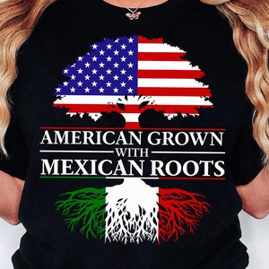 American Grown with Mexican Roots PNG, Mexican Patriotic Png, Mexican Flag Png, USA Flag Png, American Flag, Mexicana Latino Pride