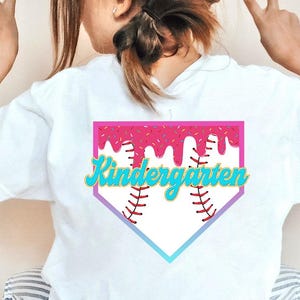 Kindergarten Home Plate Ice Cream Drip Back To School png, Ice Cream Drip Youth Kindergarten Png Bundle, Back To School Png,First Day Png