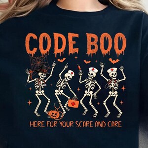 Code Boo Crew Verpleegster PNG, Grappig Spook Halloween Verpleegster Shirt Ontwerp, Spookachtige Verpleegster Sublimatie, Halloween Verpleegster Digitale Download