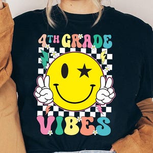 4th Grade Vibes Smile Face Back To School Teachers Kids png,Smile Face Back to school Bundle Png,Back to School Png,School vibes Png