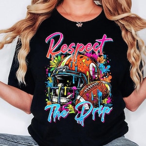 Respect The Drip Png, Football Drip Ice Cream Png, Football Lover, Game Day Tshirt Design, Football Png, Digital Download