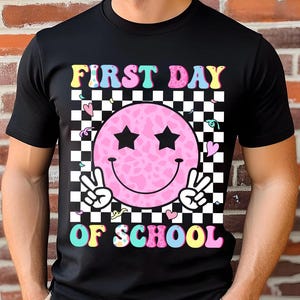 Groovy First Day of School Png, Back To School Png, Kids First Day of School Gift for Teacher Png, First Day of School Shirt Png Design