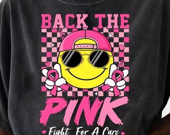 Back The Pink Png, Breast Cancer Awareness Shirt Design, Boy Kids Youth Toddler png, Digital Download