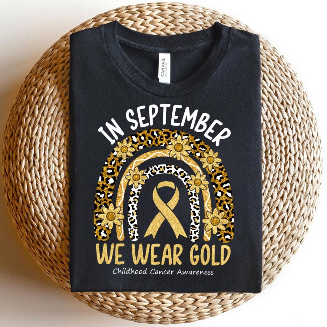 Rainbow Childhood Cancer Png, in September We Wear Gold Png, Childhood ...