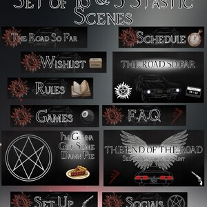 Supernatural - Set of Eighteen(18) Streaming Panels And 3 Static Scenes