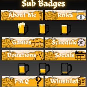 Beer Stream Panels(12): Subscription Badges(6) (Digital Download)