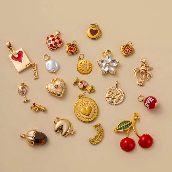 18k Gold Plated Gothic Cross Pendant, Waterproof PVD Cross Charm, Valentines Day Gift for Her Him, Biker Punk Y2K Jewelry, Tarnish Resistant