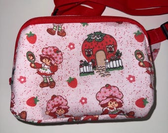 Girly Strawberry Girl Small Bag (7x5 inches)