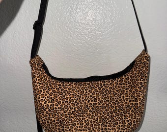 Cheetah Print crescent bag