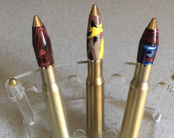 READY TO SHIP! 50 Caliber Bullet Cartridge Twist Pen - Camo-Copper-Patriotic -Genuine Spent Brass Military Casing-Hand Crafted One of a Kind