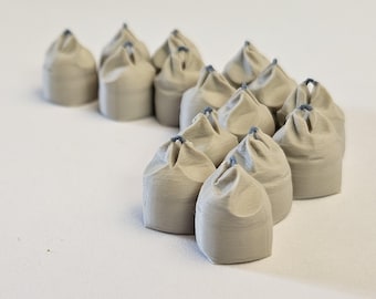 H0 Scale Bulk Bags: 15 Light Gray Model Diorama Sacks