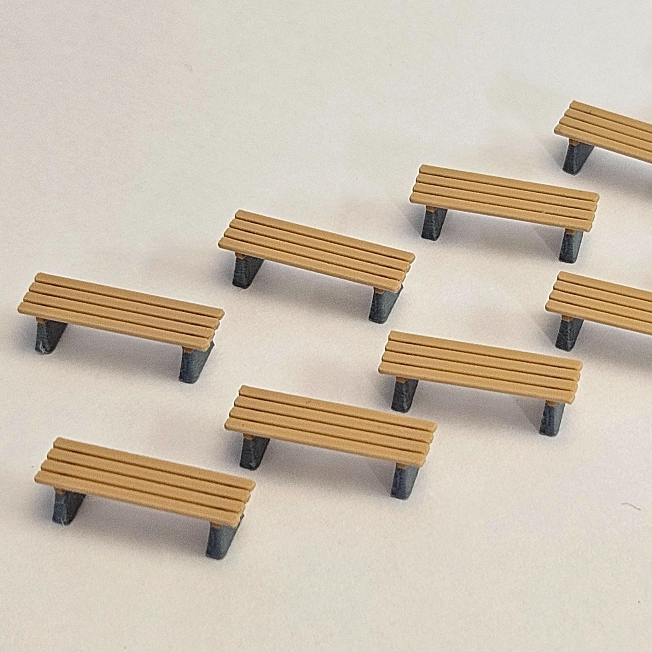 H0 Scale Benches: 10 Multicolored Model Diorama Benches (1/87 Gauge) - Etsy