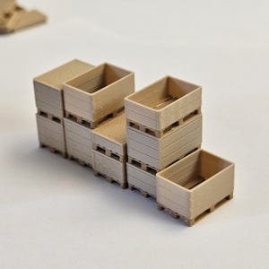 EUR pallet miniatures with collars and removable lids in HO (1:87) scale. 28 pcs. image 18