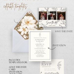 Minimalist Wedding invitations,  Black Wedding Invite, Editable Wedding Invitation, Canva Wedding Invitation Template, RSVP, Printable