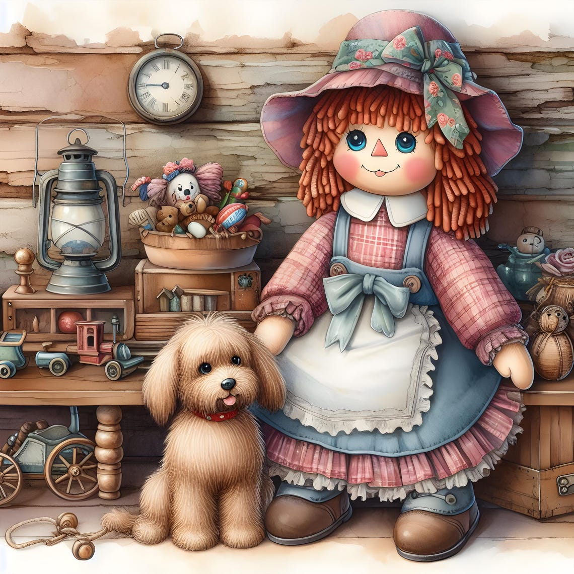Watercolor Rag Watercolor Rag Dolls Art Prints: Decoupage & Sublimation (digital ...