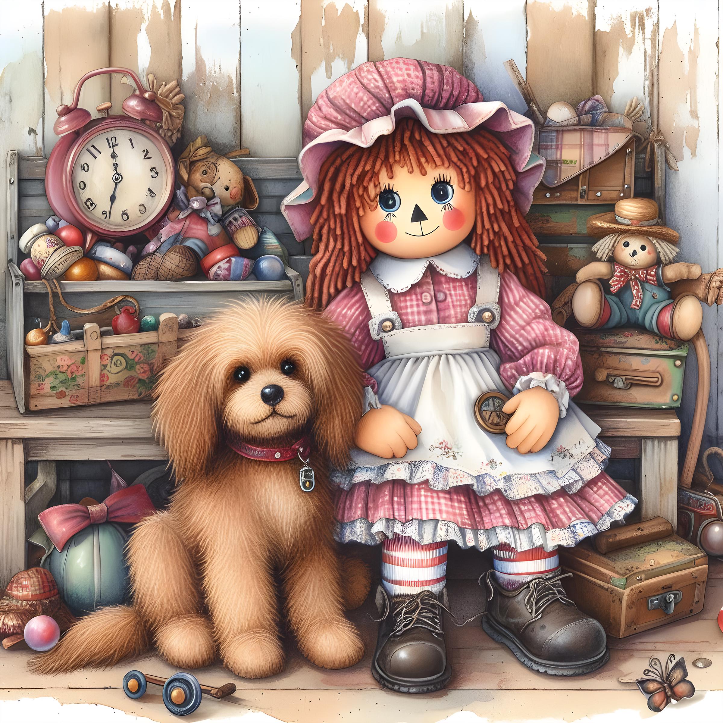 Watercolor Rag Watercolor Rag Dolls Art Prints: Decoupage & Sublimation (digital ...