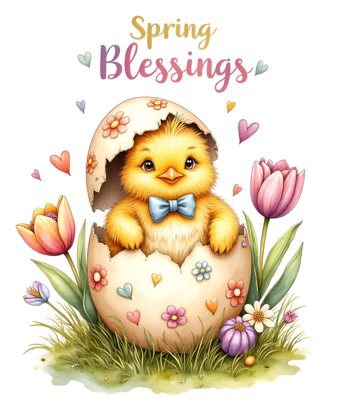 Watercolor Easter Hatching Chicks Note Cards Printables - Etsy