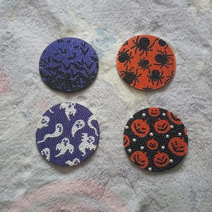 Halloween Themed 4pc Coaster Set