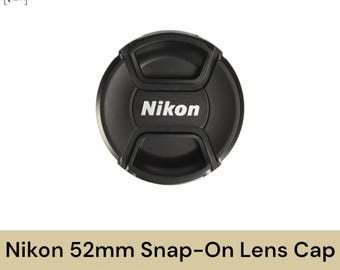 Tapa de lente a presión Nikon de 52 mm (tapa frontal de lente F)