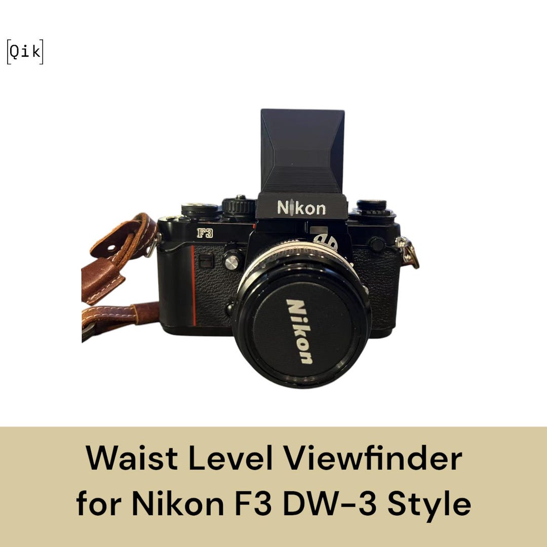 Waist Level Viewfinder for Nikon F3, DW-3 Style, 3D Printed, Snap