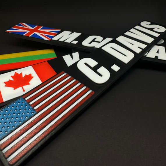 Custom Sim Rig Name Plate | Personalized Gamertag, Flag, or Icon