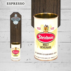 Steinbrau 壁掛けボトルオープナー ヴィンテージモルトビール缶キャップキャッチャー付き