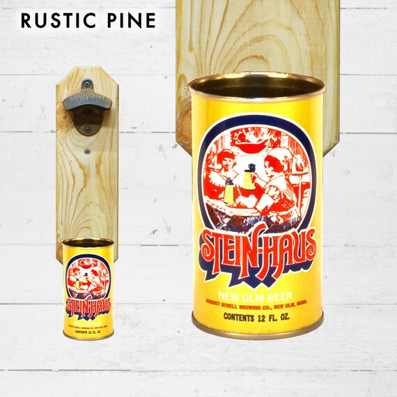 Stein Haus Beer Bottle Opener With Vintage New Ulm Beer Can Etsy