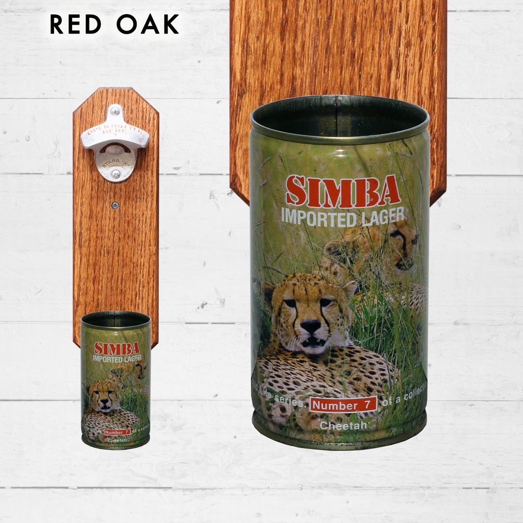 Simba Imported Lager Wall Mounted Bottle Opener With Vintage Cheetah ...