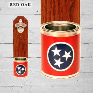 Tennessee mur monté décapsuleur avec drapeau État bouteille Cap Catcher - ouvre bouteille de bière - garçons d’honneur et cadeau de pendaison de crémaillère