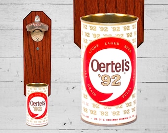 OERTEL'S 92 Beer Can Key Ring Handmade Bottle Cap Opener Key Chain 