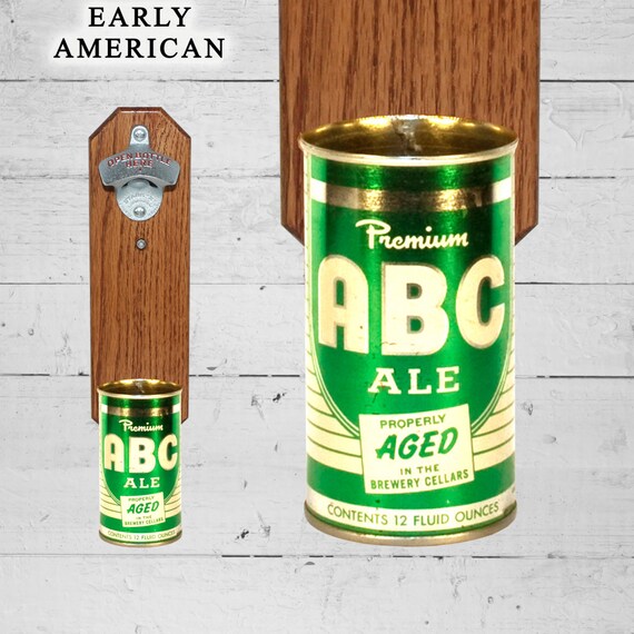 Wall Mounted Iron City Beer Bottle Opener With A Vintage Pitt Panthers Football Beer Can Cap Catcher