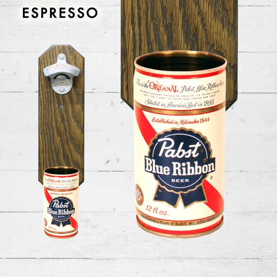 Vintage Beer Gift Wall Mounted Bottle Opener With Pabst Blue