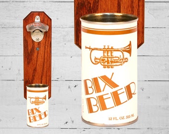 Bix Beer Bottle Opener with Vintage Beer Can Cap Catcher