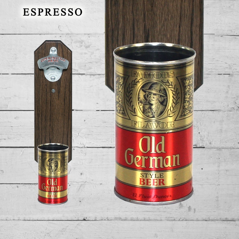 Old German Wall Mounted Bottle Opener With Vintage Beer Can Etsy