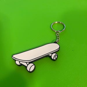 Chaveiro de skate impresso em 3D – Mini presente de skate | Chaveiro de skatista