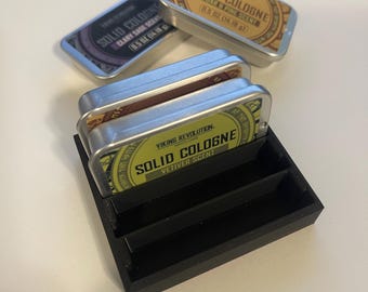 Porte eau de Cologne | Organiseur Cologne pour commodes et salles de bains | Présentoir minimaliste moderne | Cadeau personnalisable pour lui