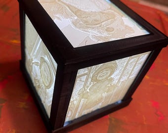 Custom Lithophane Lamp with LED Light | Personalized Photo Gift | Upload 5 Pictures | Unique Home Décor Night Light