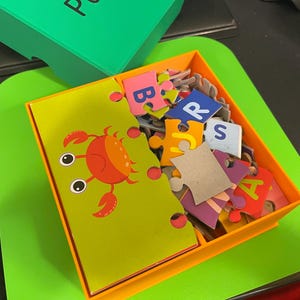 2-Compartment Word Puzzle Holder – Perfect Fit for Spell It Out Puzzle