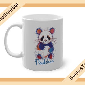 Personalized coffee mug with name Panda mug with name mug with animal motif gift personalized gift idea