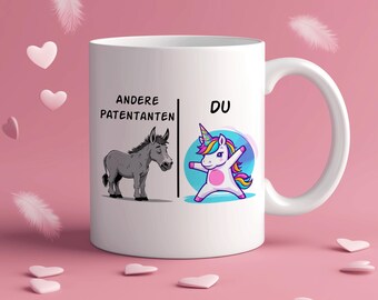 Kubek prezent dla matki chrzestnej prezent dla cioci prezent dla ulubionej ciotki prezent na Dzień Matki prezent urodzinowy kubek dla matki chrzestnej jednorożca kubki przyjemności
